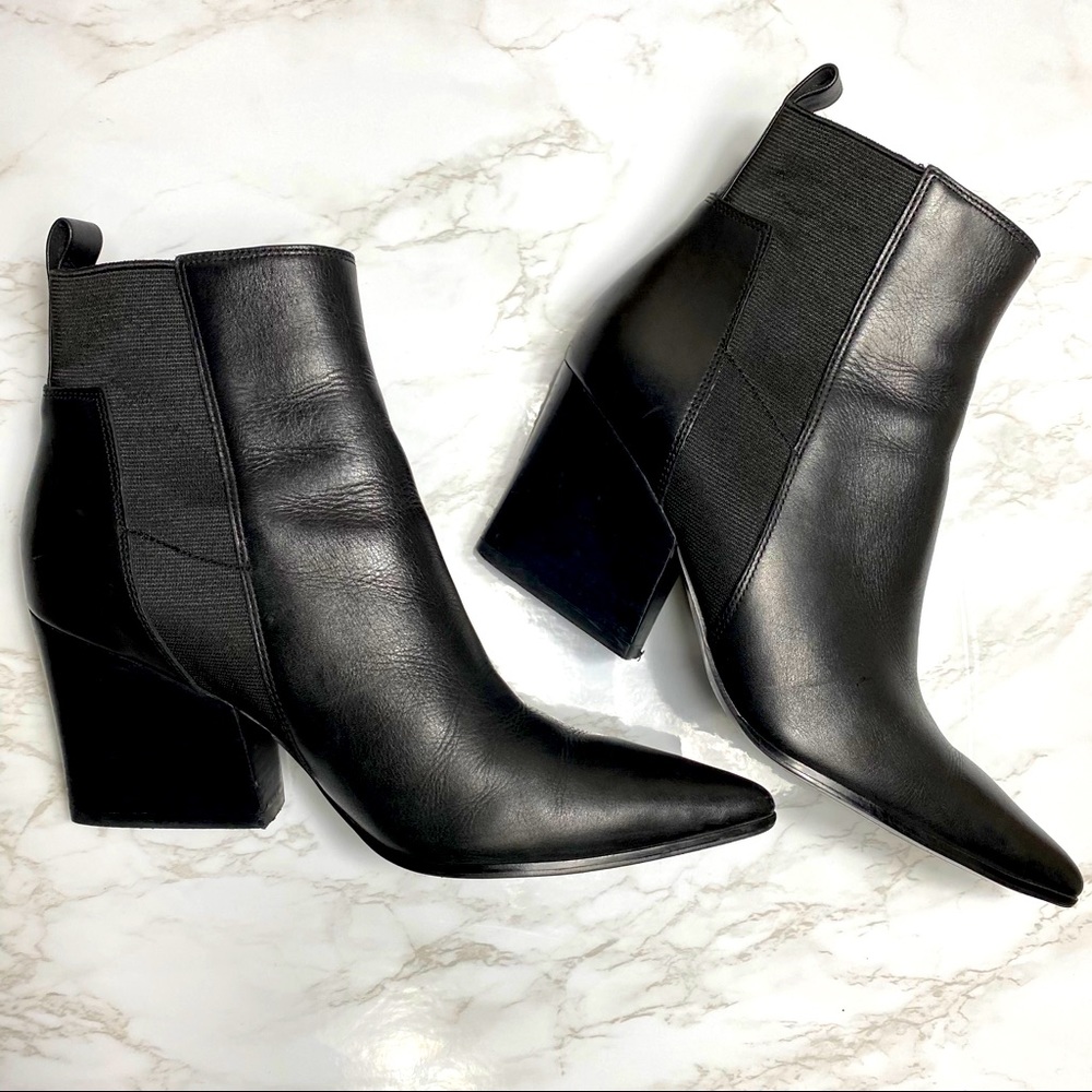 Kendall + Kylie Black Finch Leather Bootie